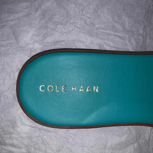 Cole Haan Flynn slide in turquoise suede. Size 10B. Worn once, no box. - Picture 4 of 6
